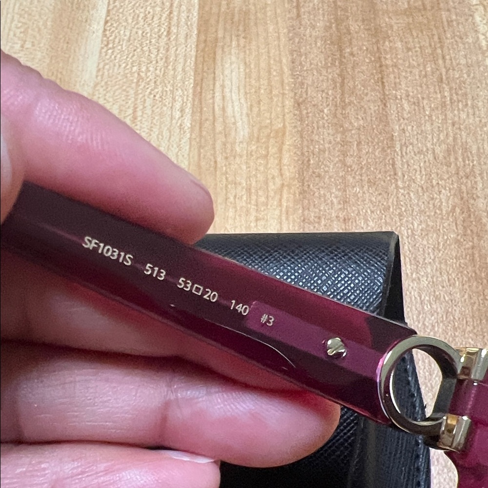 Salvatove Ferragamo Chic Burgundy Sunglasses - Picture 9 of 13